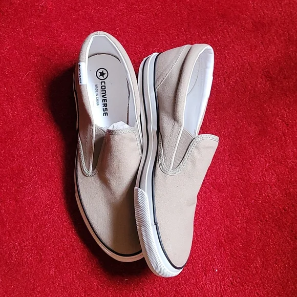 Brand New Converse Khaki Slip On Sneakers NWOT - Picture 5 of 7